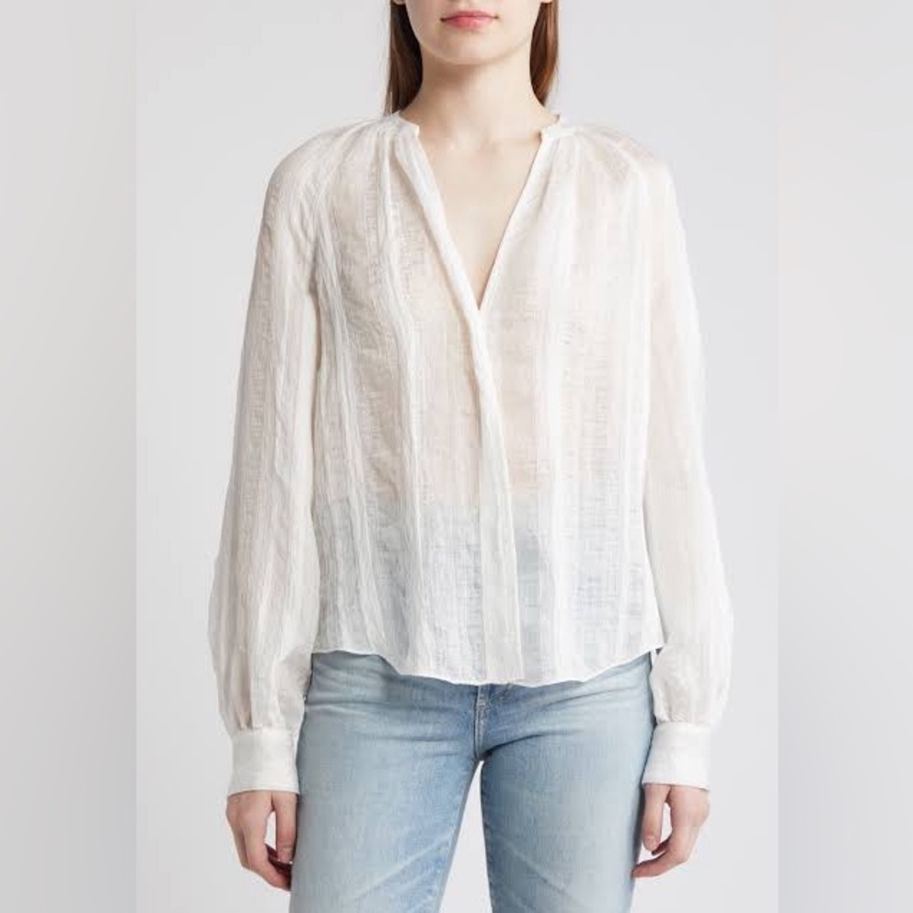 NWT Veronica Beard Jaha Jacquard Blouse Size 6